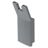 Handdoekhaak Haceka Aline | Wandmontage | Dubbel haaks | Aluminium | Vierkant | Mat grijs