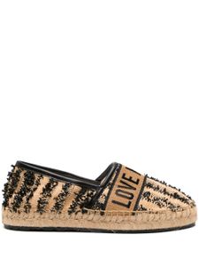 Love Moschino espadrilles à logo en jacquard - Tons neutres