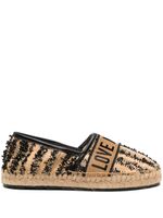 Love Moschino espadrilles à logo en jacquard - Tons neutres - thumbnail