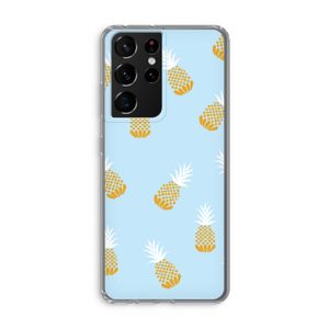 Ananasjes: Samsung Galaxy S21 Ultra Transparant Hoesje