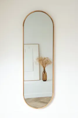 Ovale spiegel Eikenhout 125×40 cm