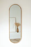 Ovale spiegel Eikenhout 125×40 cm