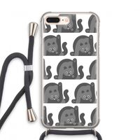 Cats: iPhone 7 PLUS Transparant Hoesje met koord Cats: iPhone 7 PLUS Transparant Hoesje met koord