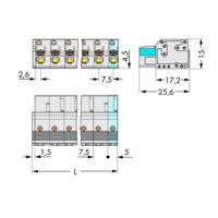 WAGO 2721-204/026-000 Female behuizing (kabel) 2721 Totaal aantal polen: 4 Rastermaat: 7.50 mm Inhoud: 50 stuk(s) - thumbnail