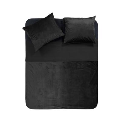 Sleeptime Velvet Piping Zwart 200 x 220 cm
