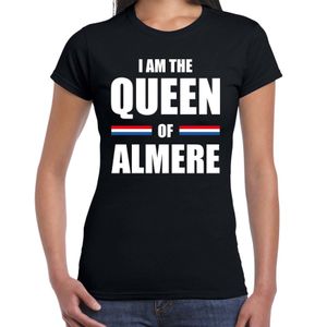 I am the Queen of Almere Koningsdag t-shirt zwart voor dames