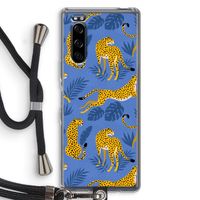 Luipaard: Sony Xperia 5 Transparant Hoesje met koord