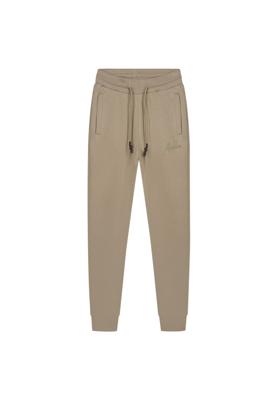 Malelions Junior Striped Signature Sweatpants Olijf Groen maat