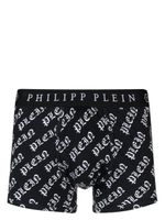 Philipp Plein boxer à logo imprimé - Noir