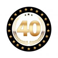40 jaar thema Bierviltjes/onderzetters - 25x stuks - verjaardag feestartikelen/versiering