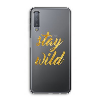 Stay wild: Samsung Galaxy A7 (2018) Transparant Hoesje