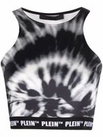 Philipp Plein haut crop à imprimé tie dye - Noir - thumbnail