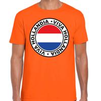 Verkleed T-shirt voor heren - Viva Hollandia - oranje - voetbal supporter - themafeest