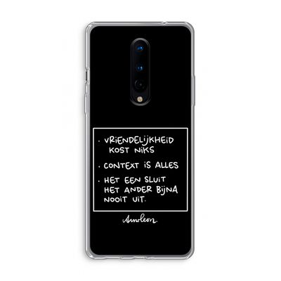 Mijn Motto's: OnePlus 8 Transparant Hoesje