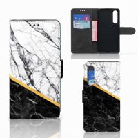 Huawei P30 | Bookcase | Marmer Wit Zwart - Origineel Cadeau Man
