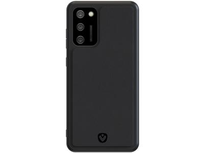 Valenta Valenta Leather Back Cover Snap Samsung Galaxy A02s Black