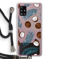 Kokosnoot roze: Samsung Galaxy A51 5G Transparant Hoesje met koord