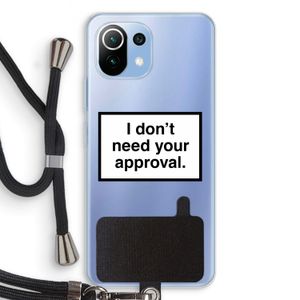 Don't need approval: Xiaomi Mi 11 Lite Transparant Hoesje met koord