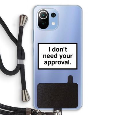 Don't need approval: Xiaomi Mi 11 Lite Transparant Hoesje met koord