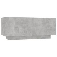 The Living Store Tv-meubel 100x35x40 cm spaanplaat betongrijs - Kast - thumbnail