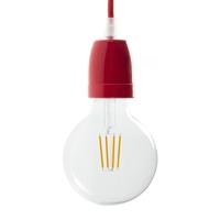 Porselein E27 fitting modern glad met trekontlaster