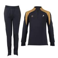 Cruyff Mellite Trainingspak 1/4-Zip Kids Zwart Goud