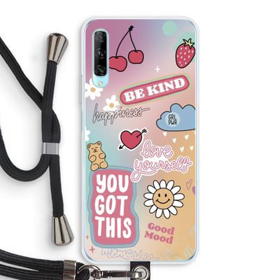 Positivity: Huawei P Smart Pro Transparant Hoesje met koord Positivity: Huawei P Smart Pro Transparant Hoesje met koord