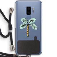 Palmboom: Samsung Galaxy S9 Plus Transparant Hoesje met koord