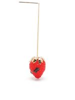 E.M. strawberry chain-link drop earring - Rouge