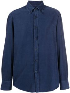 Brunello Cucinelli chemise en velours côtelé à manches longues - Bleu