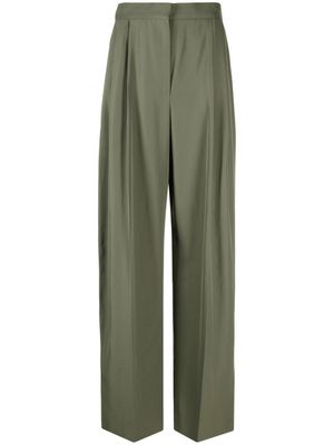 Alexander McQueen pantalon de tailleur à taille haute - Vert