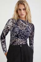 Arty T-shirt met lange mouwen - BLUE - XL