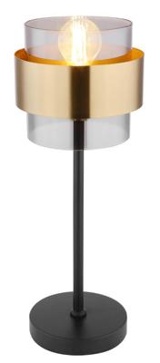 Globo Design tafellampMilley zwart met goud - 15560T