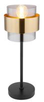 Globo Design tafellampMilley zwart met goud - 15560T