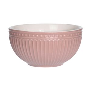 Soepkommen/serveer schaaltjes - Roman Style - keramiek - D14 x H7 cm - oud roze - Stapelbaar