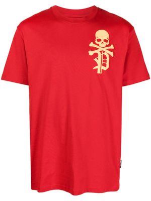 Philipp Plein t-shirt en coton à imprimé Skull&Bones - Rouge
