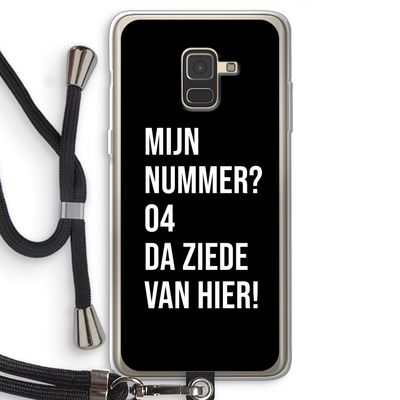 Da ziede van hier - Zwart: Samsung Galaxy A8 (2018) Transparant Hoesje met koord
