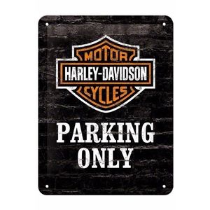 Muurplaatje Harley Davidson parking 15 x 20 cm