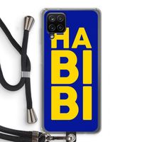 Habibi Blue: Samsung Galaxy A12 Transparant Hoesje met koord