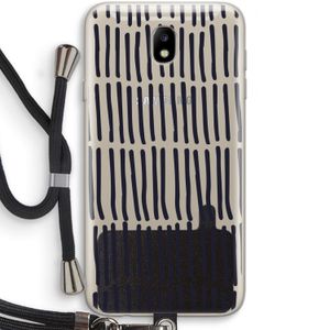 Moroccan stripes: Samsung Galaxy J7 (2017) Transparant Hoesje met koord