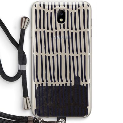 Moroccan stripes: Samsung Galaxy J7 (2017) Transparant Hoesje met koord
