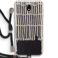 Moroccan stripes: Samsung Galaxy J7 (2017) Transparant Hoesje met koord