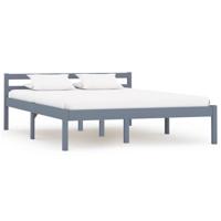 Bedframe massief grenenhout grijs 120x200 cm