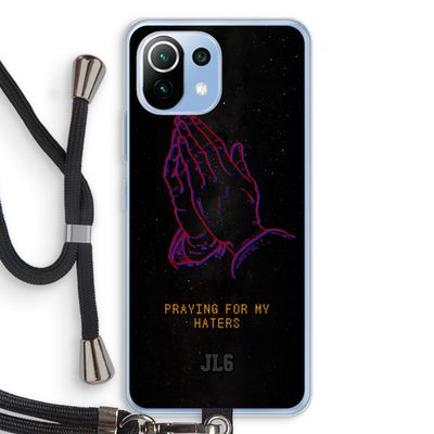 Praying For My Haters: Xiaomi Mi 11 Lite Transparant Hoesje met koord