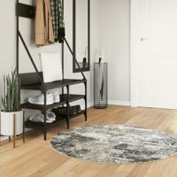 VidaXL Vloerkleed wasbaar anti-slip ø 120 cm meerkleurig