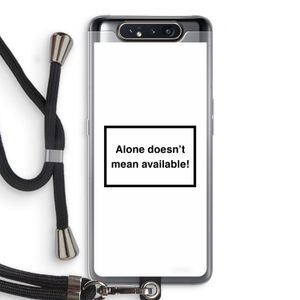 Alone: Samsung Galaxy A80 Transparant Hoesje met koord