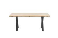 Zeus dining tafel 180x100 carbon black/teak look/X-stijl - Garden impressions Zeus dining tafel 180x100 carbon black/teak look/X-stijl - Garden impressions