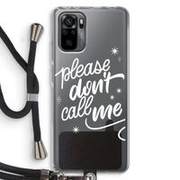 Don't call: Xiaomi Redmi Note 10 Pro Transparant Hoesje met koord
