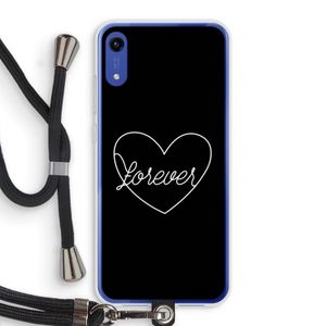 Forever heart black: Honor Play 8A Transparant Hoesje met koord