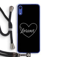 Forever heart black: Honor Play 8A Transparant Hoesje met koord